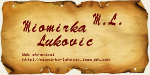 Miomirka Luković vizit kartica
